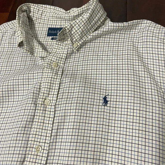 Ralph Lauren Long Sleeve Button Up Men’s XXL Off White With Stripes - Picture 3 of 7